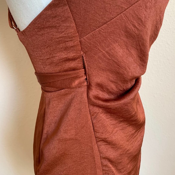 Hello Molly If the Gown Fits Mini Wrap Dress in Chocolate - Picture 5 of 8